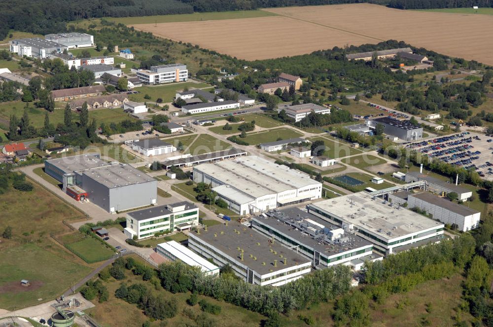 Aerial image Dessau-Roßlau - Blick auf das Gelände der Fleischzentrum Anhalt GmbH. Kontakt: Tel. +49(0)34901 60250