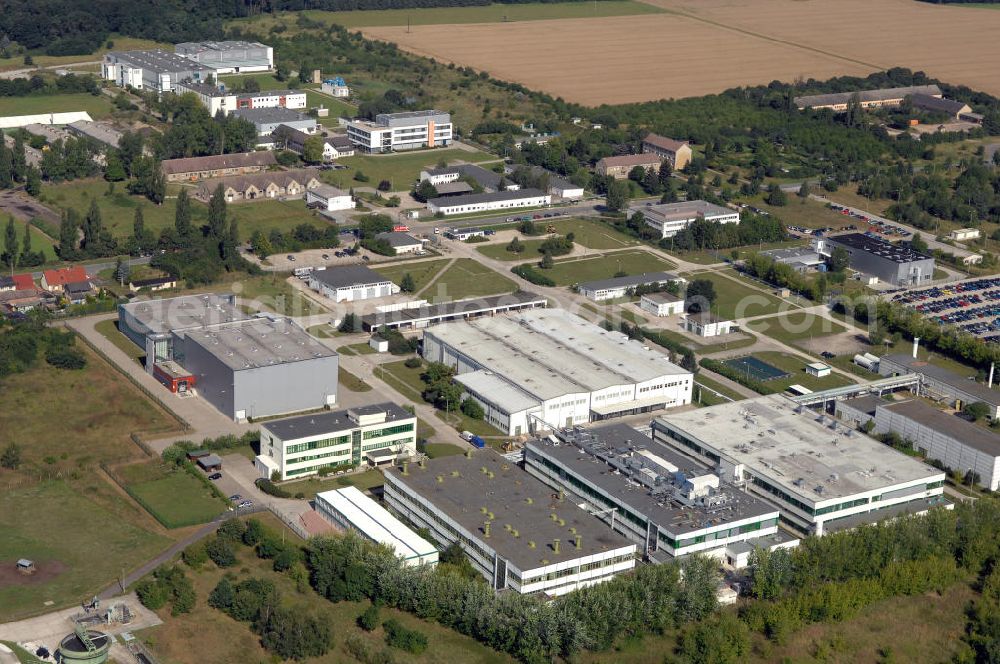 Aerial photograph Dessau-Roßlau - Blick auf das Gelände der Fleischzentrum Anhalt GmbH. Kontakt: Tel. +49(0)34901 60250