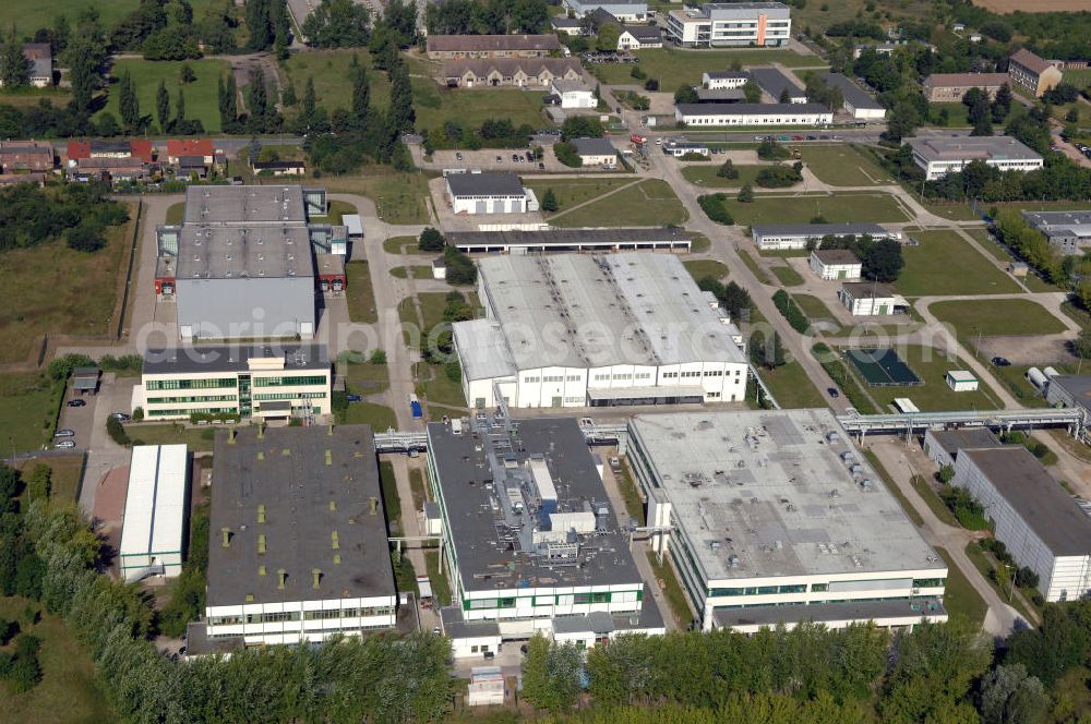 Aerial image Dessau-Roßlau - Blick auf das Gelände der Fleischzentrum Anhalt GmbH. Kontakt: Tel. +49(0)34901 60250