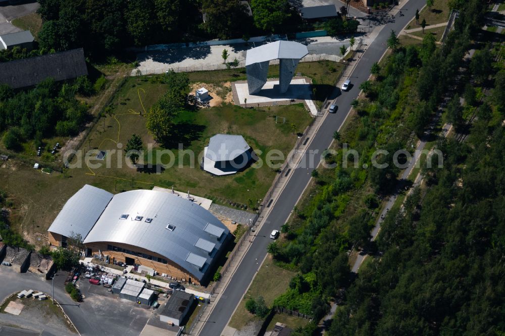 Aerial photograph Braunschweig - Roof on the building of the sports hall in Brunswick in the state Lower Saxony, Germany