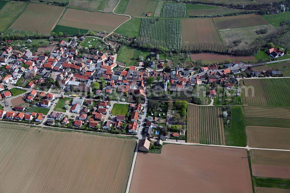 Aerial image Flonheim - Flonheim, a district of Alzey-Land in Rhineland-Palatinate