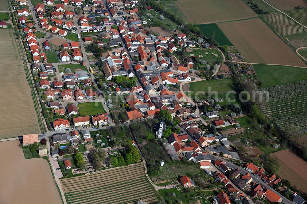 Aerial image Flonheim - Flonheim, a district of Alzey-Land in Rhineland-Palatinate