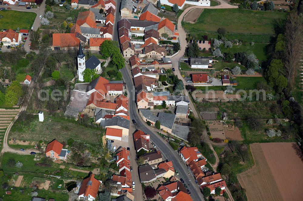 Aerial photograph Flonheim - Flonheim, a district of Alzey-Land in Rhineland-Palatinate