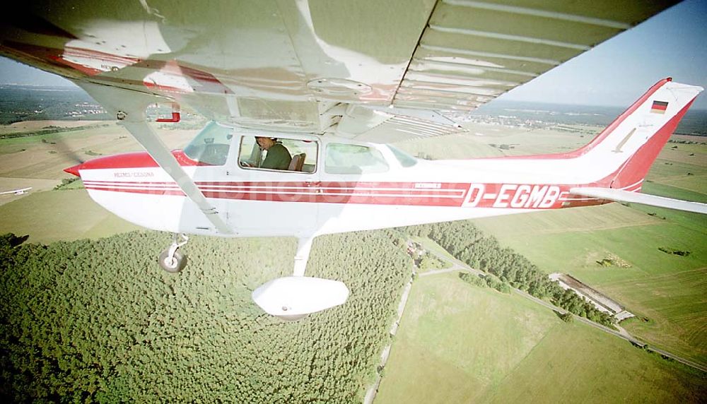 Aerial image Eggersdorf - Flug mit einer C172 D-EGMB der AEROTOURS GmbH Strausberg über Eggersdorf in der Märkischen Schweiz in 6000 ft Höhe.