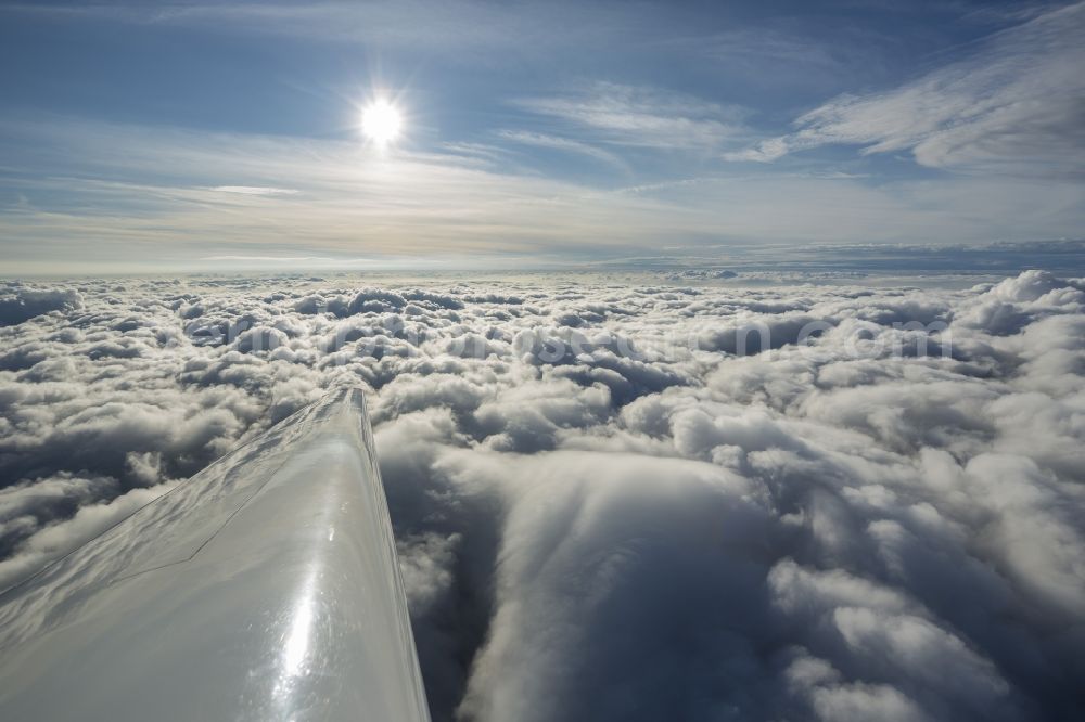 Aerial photograph Neuenkirchen - Flight picture of the weather situation over the clouds in Neuenkirchen in North Rhine-Westphalia