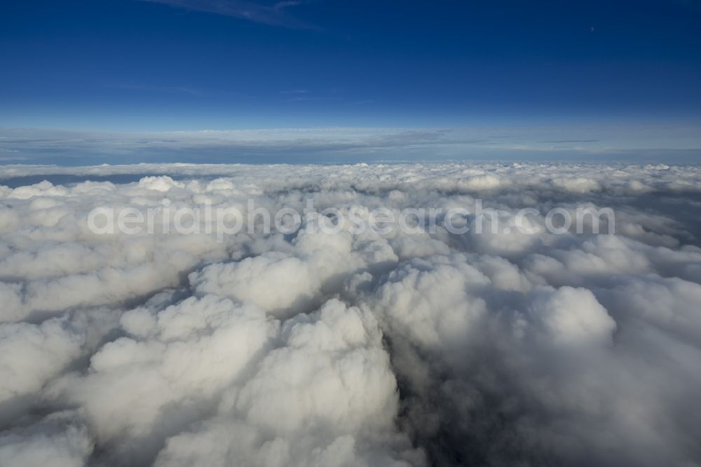 Aerial image Neuenkirchen - Flight picture of the weather situation over the clouds in Neuenkirchen in North Rhine-Westphalia