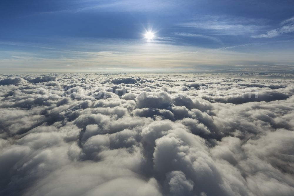 Aerial photograph Neuenkirchen - Flight picture of the weather situation over the clouds in Neuenkirchen in North Rhine-Westphalia