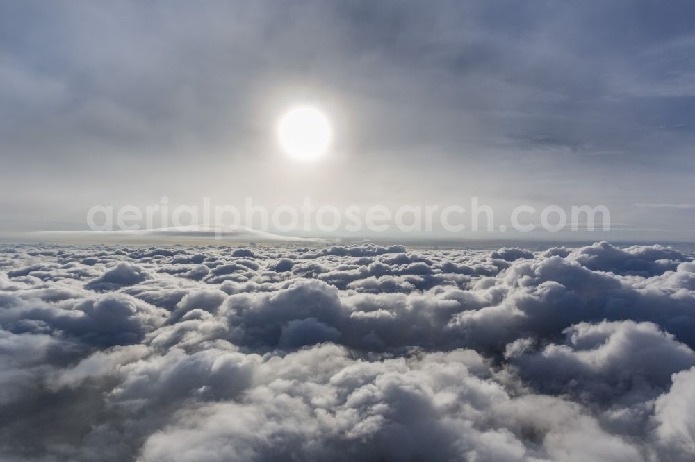 Aerial image Neuenkirchen - Flight picture of the weather situation over the clouds in Neuenkirchen in North Rhine-Westphalia