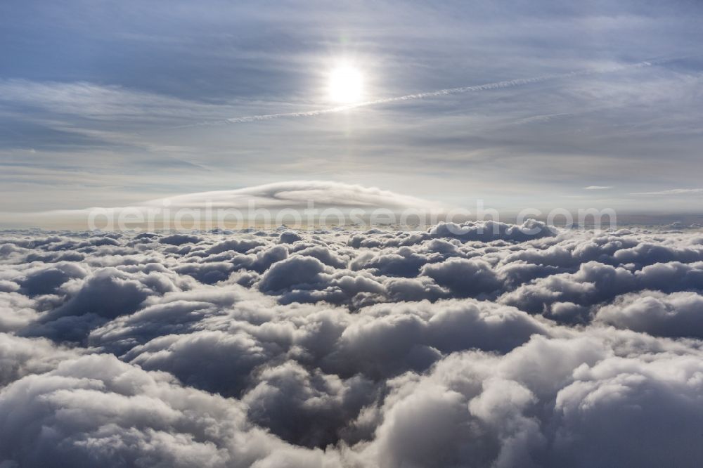 Neuenkirchen from above - Flight picture of the weather situation over the clouds in Neuenkirchen in North Rhine-Westphalia