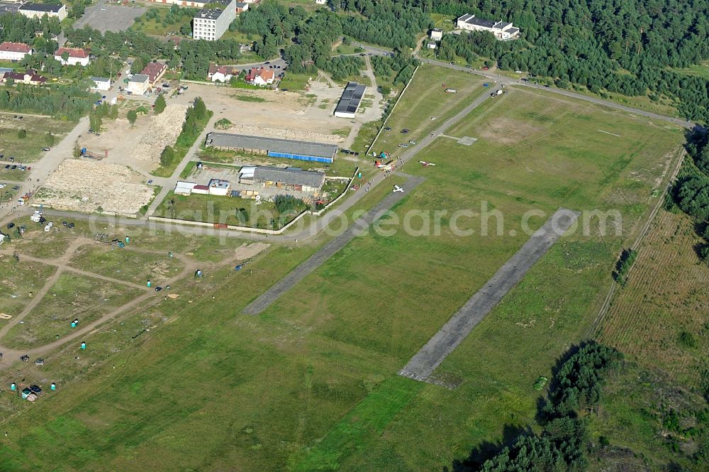 Aerial image Borne Sulinowo / Groß Born - View of the airfield of the former military training area of the garrison in Groß Born in the Westpommern