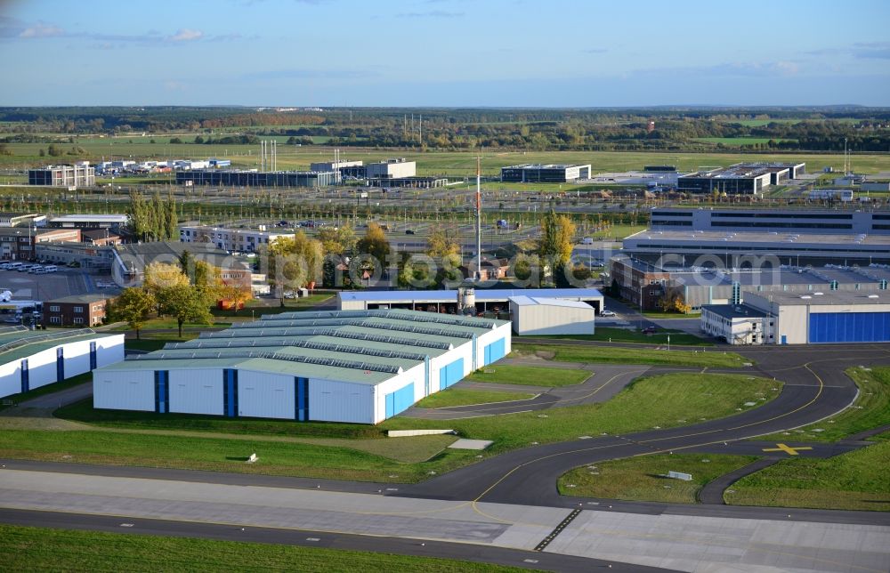 Schönefeld from above - View of the Berlin Brandenburg Airport in Schoenefeld in the state of Brandenburg