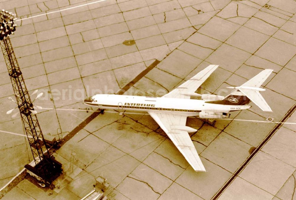 SCHÖNEFELD / BRANDENBURG from above - Flughafen Berlin-Schönefeld. 09.10.90