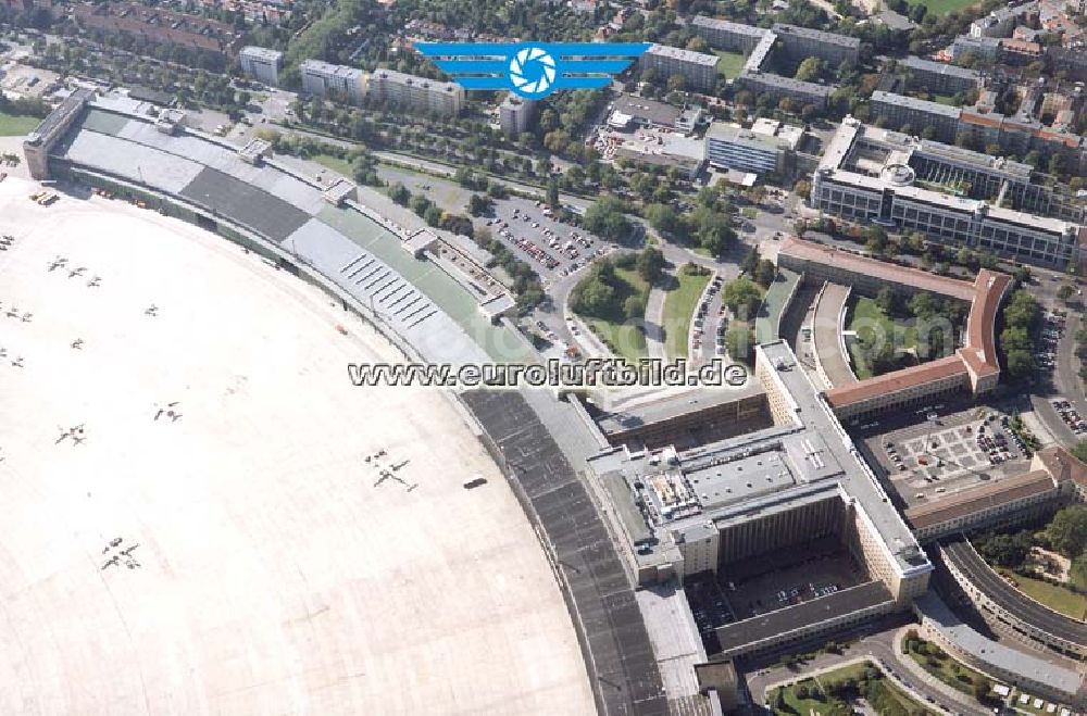 Berlin-Tempelhof from above - Flughafen Berlin-Tempelhof.