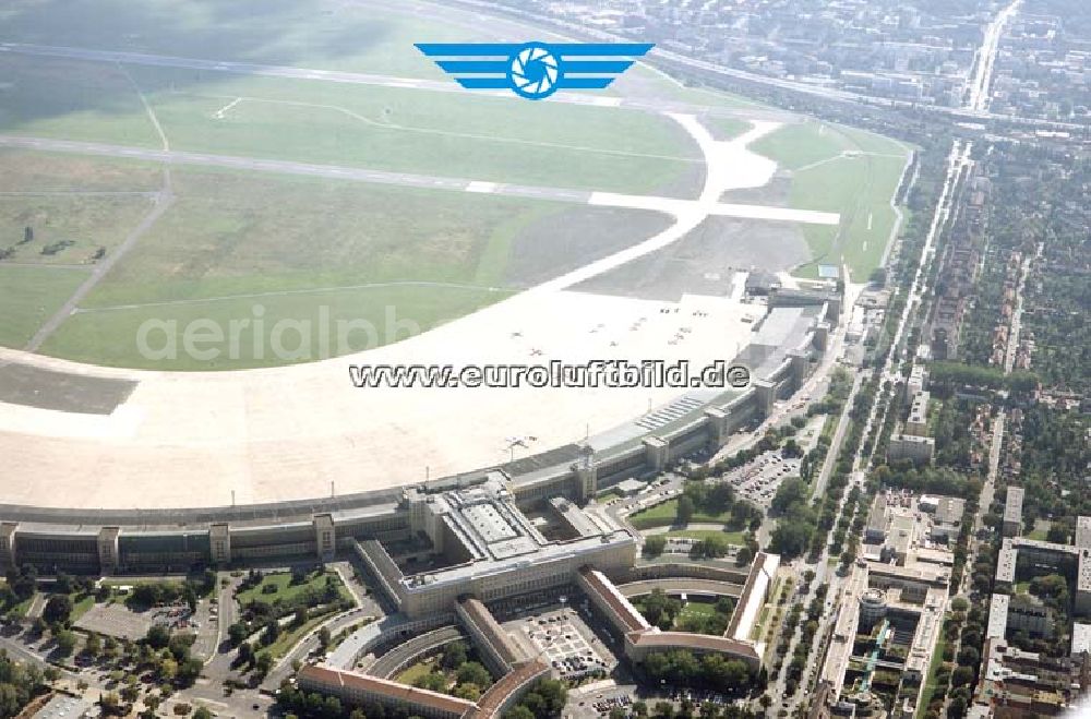 Berlin-Tempelhof from above - Flughafen Berlin-Tempelhof.