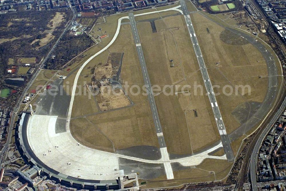 Berlin - TEMPELHOF from the bird's eye view: Flughafen Berlin-Tempelhof. 1995