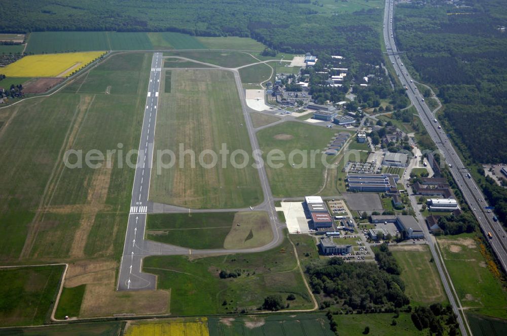 Braunschweig from above - Blick auf den Flughafen Braunschweig - Wolfsburg. Kontakt: Flughafen Braunschweig-Wolfsburg GmbH, Lilienthalplatz 5, 38108 Braunschweig, Tel. +49 (0) 531 354 40-0; Fax +49 (0) 531 354 40-45, E-Mail: info@flughafen-braunschweig-wolfsburg.de