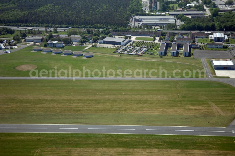 Aerial image Braunschweig - Blick auf den Flughafen Braunschweig - Wolfsburg. Kontakt: Flughafen Braunschweig-Wolfsburg GmbH, Lilienthalplatz 5, 38108 Braunschweig, Tel. +49 (0) 531 354 40-0; Fax +49 (0) 531 354 40-45, E-Mail: info@flughafen-braunschweig-wolfsburg.de