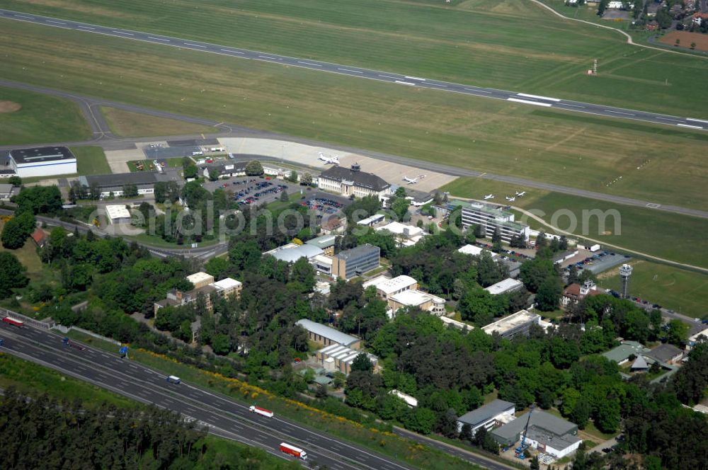 Braunschweig from above - Blick auf den Flughafen Braunschweig - Wolfsburg. Kontakt: Flughafen Braunschweig-Wolfsburg GmbH, Lilienthalplatz 5, 38108 Braunschweig, Tel. +49 (0) 531 354 40-0; Fax +49 (0) 531 354 40-45, E-Mail: info@flughafen-braunschweig-wolfsburg.de