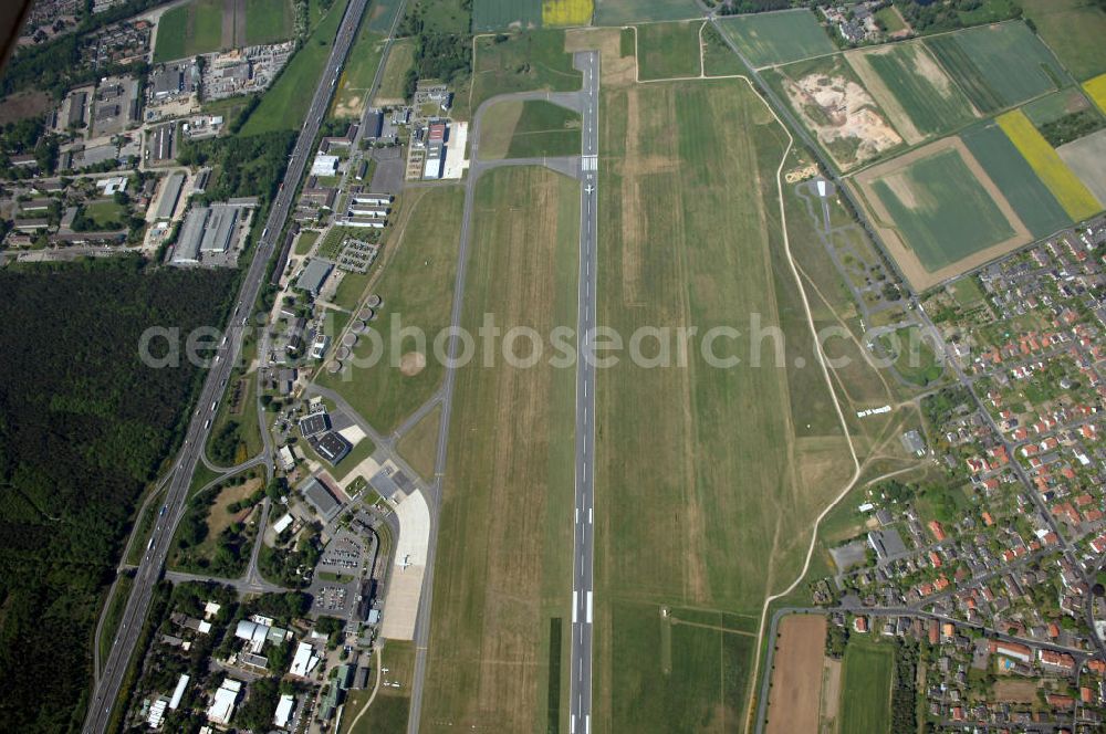 Braunschweig from above - Blick auf den Flughafen Braunschweig - Wolfsburg. Kontakt: Flughafen Braunschweig-Wolfsburg GmbH, Lilienthalplatz 5, 38108 Braunschweig, Tel. +49 (0) 531 354 40-0; Fax +49 (0) 531 354 40-45, E-Mail: info@flughafen-braunschweig-wolfsburg.de