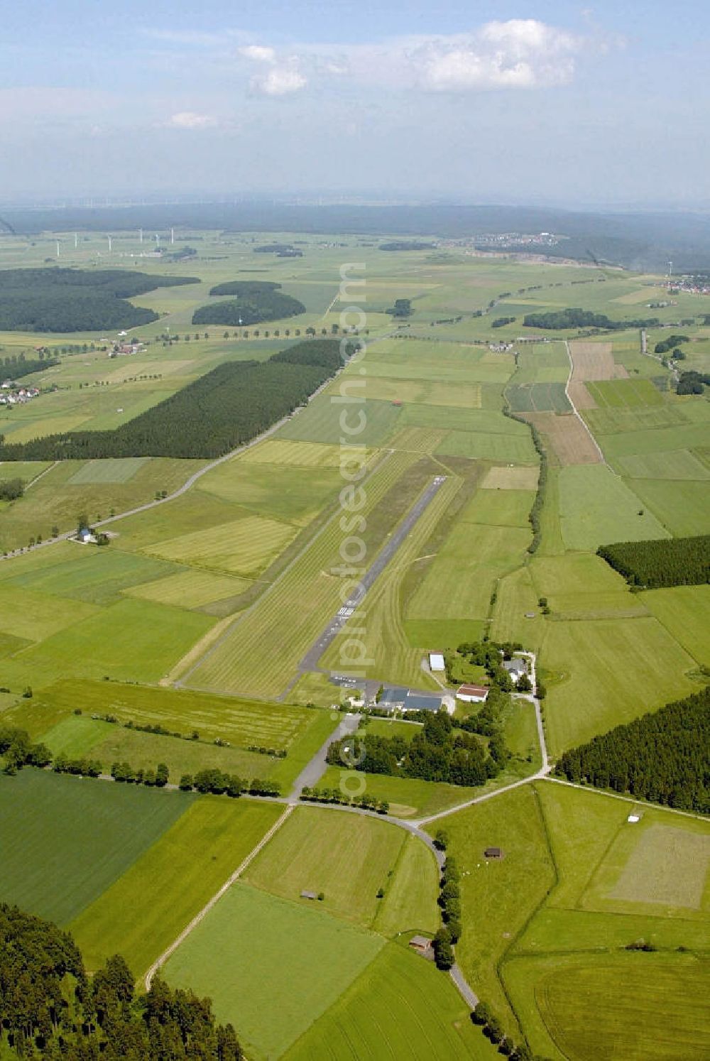 Aerial image Brilon - Blick auf den Regionalflughafen Brilon-Wald.