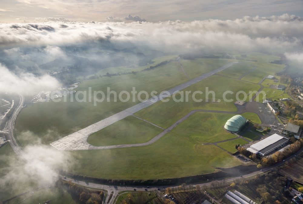 Aerial image Essen - Essen-Muelheim Airport at Essen in the Ruhr area in North Rhine-Westphalia