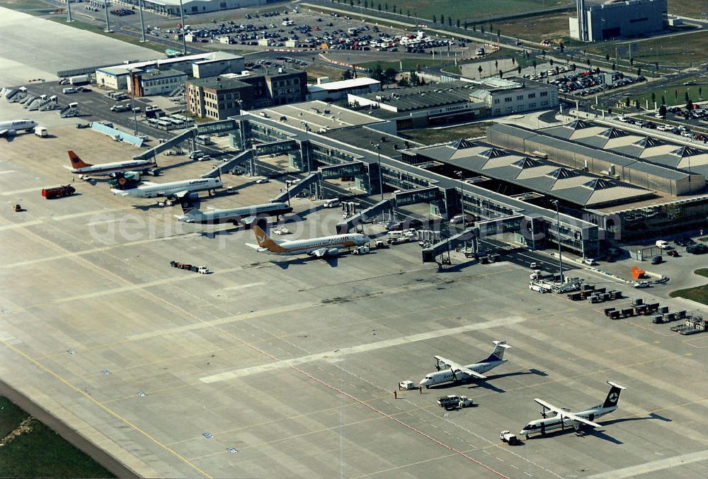 Leipzig - Schkeuditz from above - Flughafen Leipzig-Halle in Leipzig-Schkeuditz