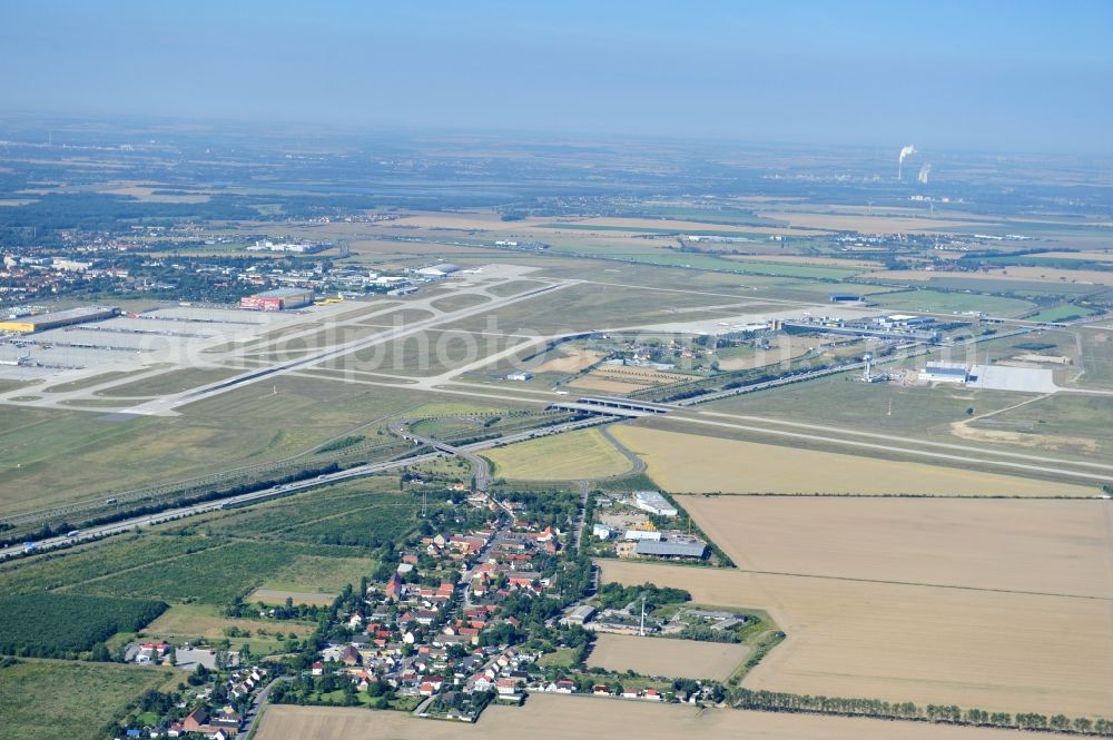 Schkeuditz from above - View of the airport Leipzig/Halle in Saxony