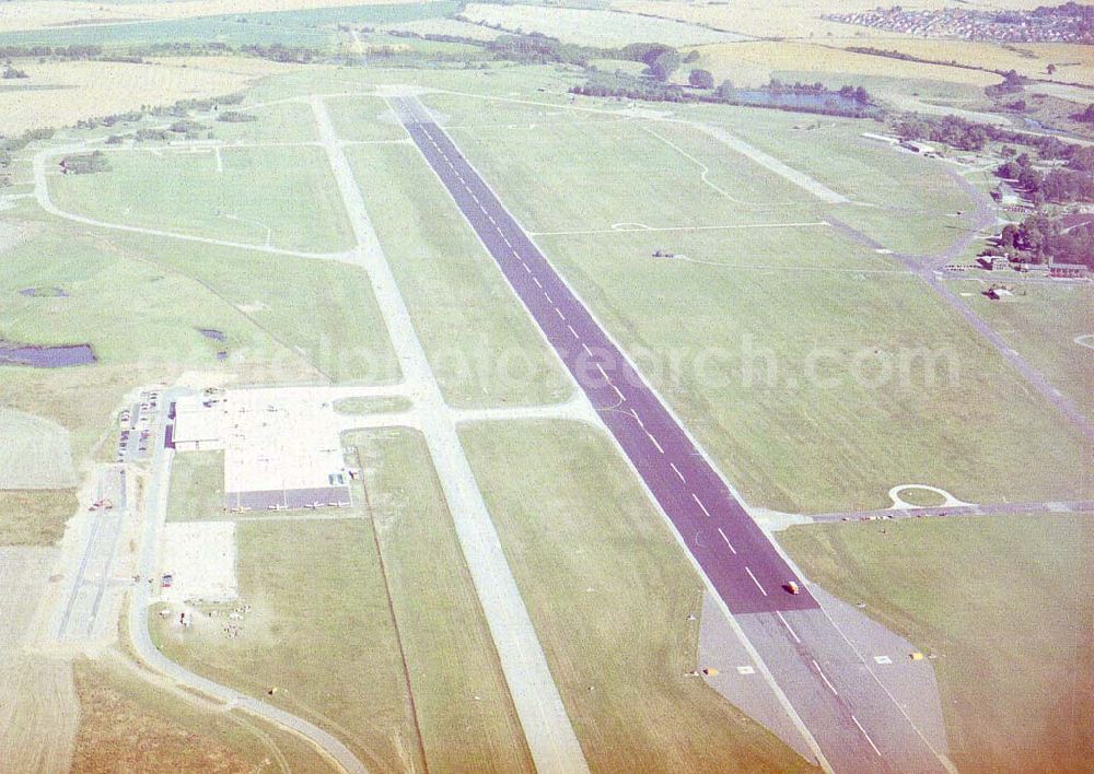 Neubrandenburg / MV from the bird's eye view: Flughafen von Neubrandenburg / MV.