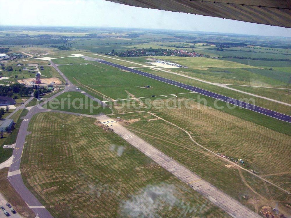 Neubrandenburg from the bird's eye view: Blick auf den Flughafen Neubrandenburg-Trollenhagen.