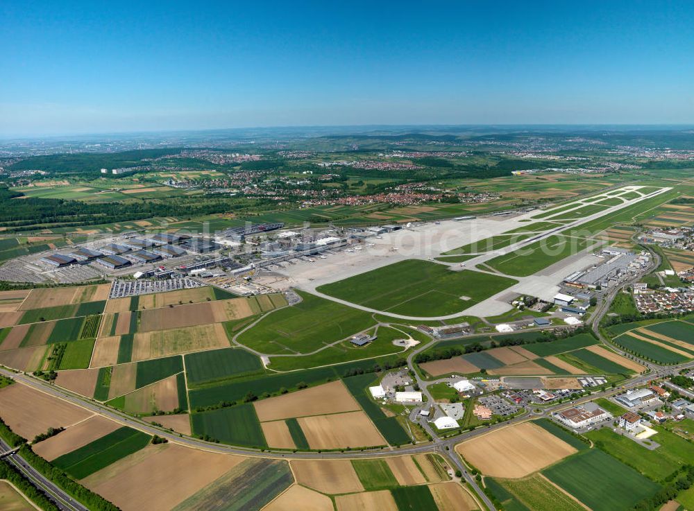 Aerial image Stuttgart - General view from the grounds of the airport Stuttgart