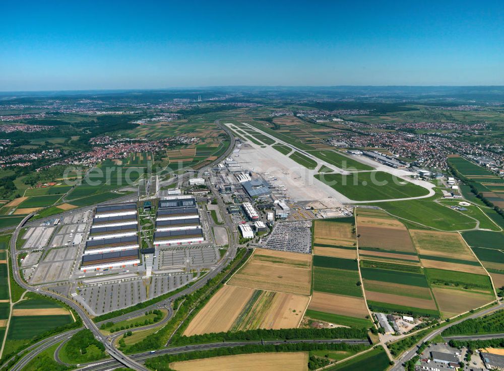 Aerial photograph Stuttgart - General view from the grounds of the airport Stuttgart