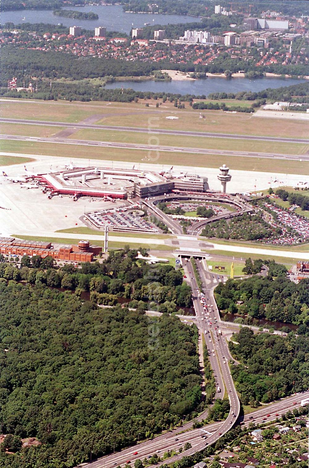 Berlin from above - 30.06.1995 Flughafen Tegel nach Rekonstruktion