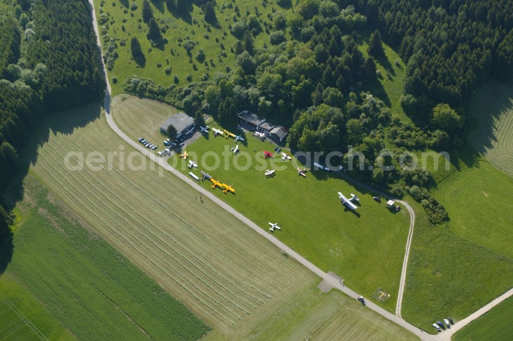 Bad Ditzenbach from the bird's eye view: The airfield Bad Ditzenbach is located south of the identically named town in the state Baden-Wuerttemberg