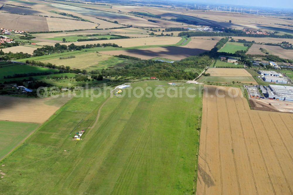 Bad Langensalza from above - Flugplatz / Sonderlandeplatz EDEB Bad Langensalza in Thüringen. Special airfield EDEB Bad Langensalza in Thuringia.