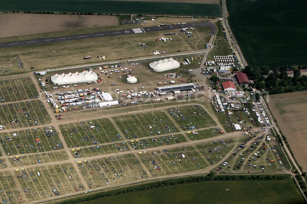 Ballenstedt from above - Ballenstedt-Quedlinburg airfield in Saxony Anhalt