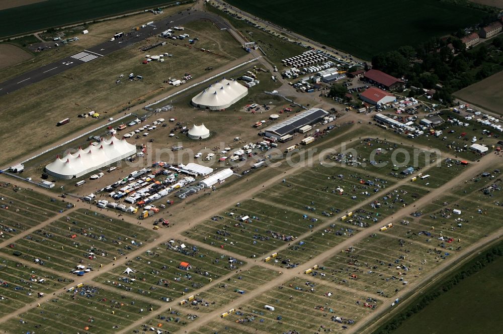 Ballenstedt from the bird's eye view: Ballenstedt-Quedlinburg airfield in Saxony Anhalt