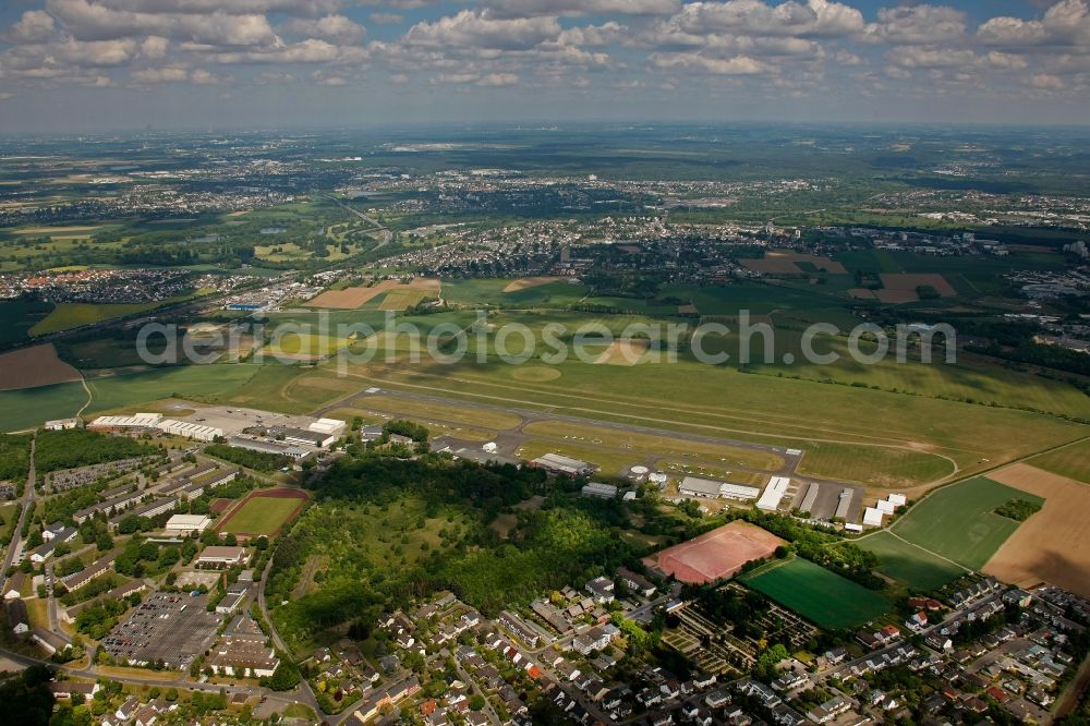 Aerial image Bonn - View of the airfield Bonn / Hangelar in the state North Rhine-Westphalia