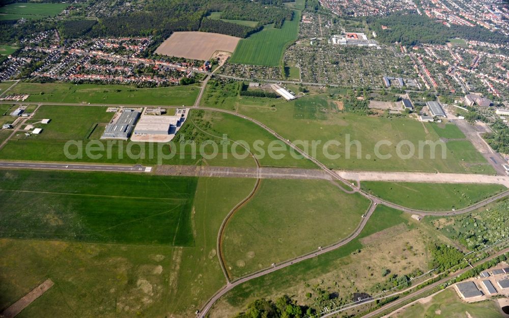 Dessau-Roßlau from above - Airfield Dessau of Dessau-Rosslau in the state Saxony-Anhalt