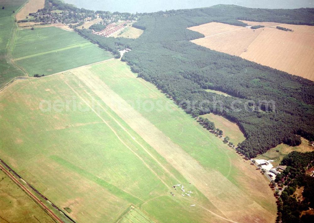 Friedersdorf from above - Flugplatz Friedersdorf bei Königs Wusterhausen / BRB. 09.07.02