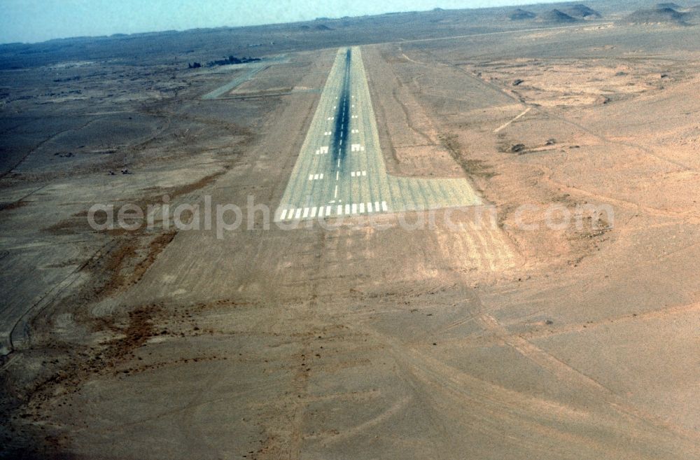 Aerial photograph Ghardaia - Approach to the airfield near by Ghardaia in Algeria