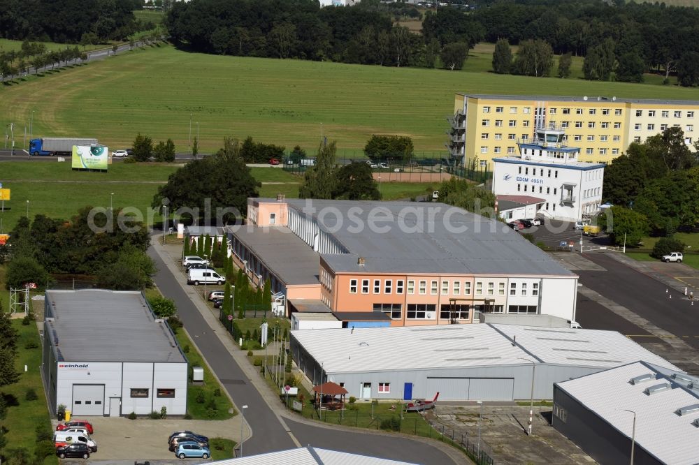 Kamenz from above - Terminal of airfield Kamenz in Kamenz in the state Saxony