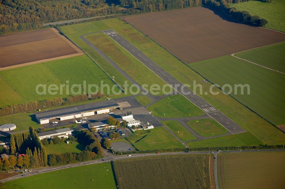 Marl from above - Airfield Lohmuehle in Marl in North Rhine-Westphalia