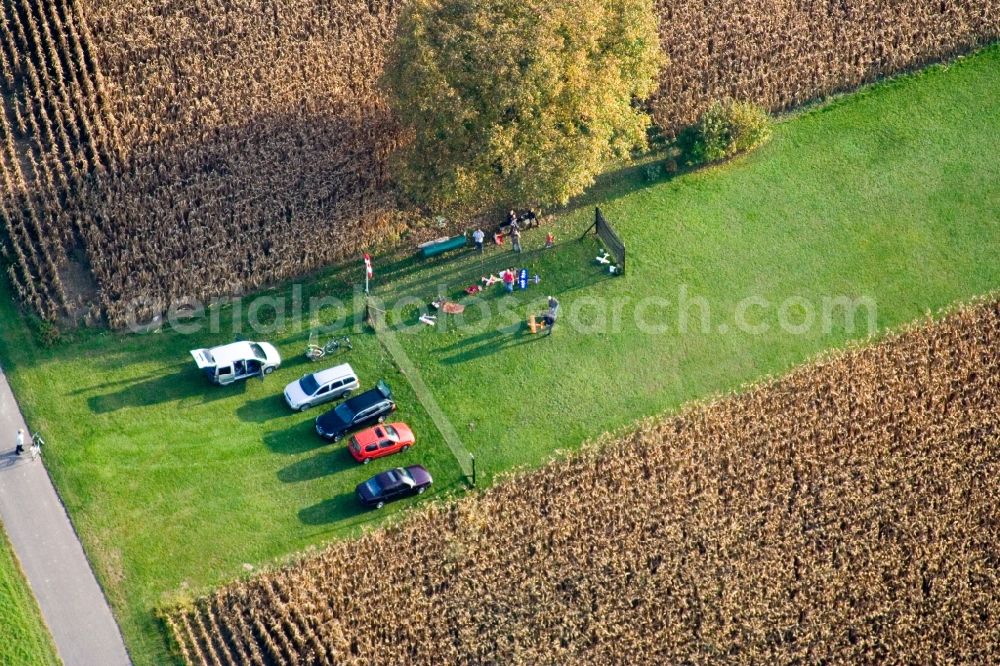 Hagenbach from the bird's eye view: Runway miniatur airfield in Hagenbach in the state Rhineland-Palatinate