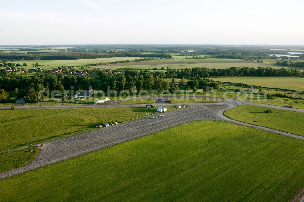 Lärz from the bird's eye view: View of the airfield Mueritz Airpark in Laerz in the state Mecklenburg-West Pomerania