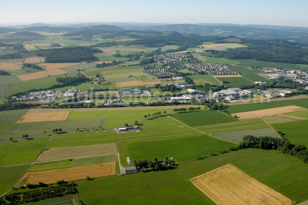 Balve from above - View of the airfield Neuenrade-Kuentrop in Balve in the state North Rhine-Westphalia