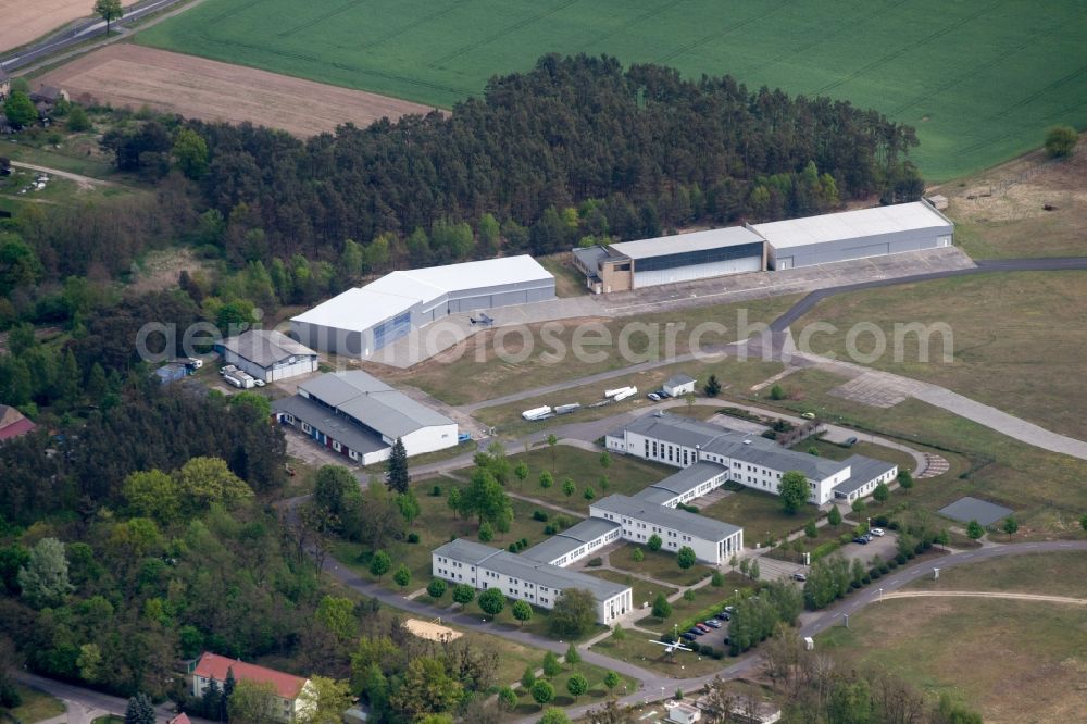 Trebbin from above - View the Schoenhagen airfield EDAZ in Trebbin in the State of Brandenburg. It is the busiest place in the new german states