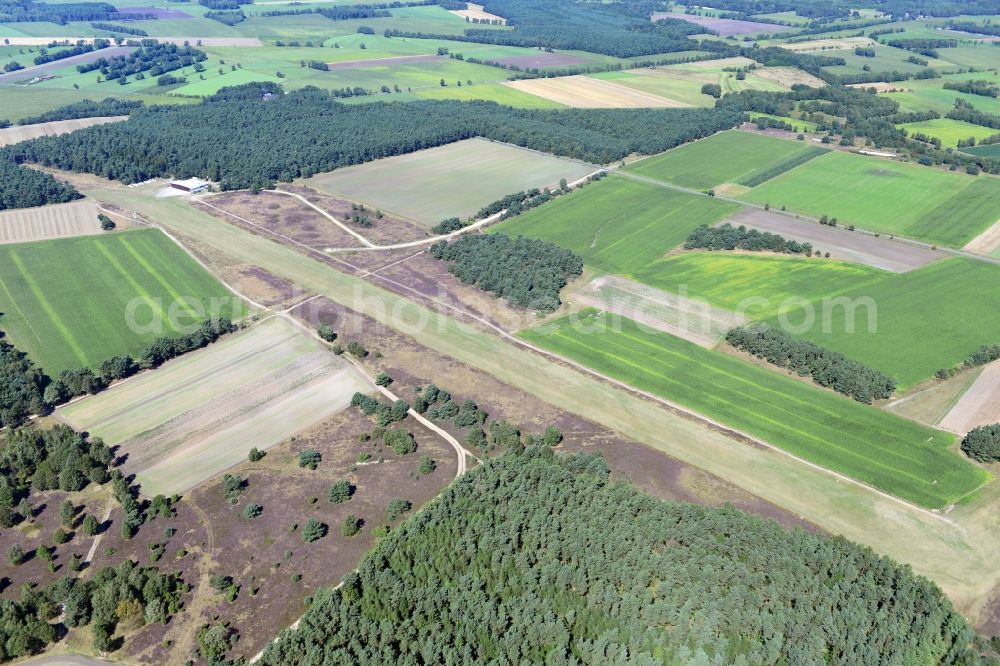 Höpen from above - Airfield Gliding at Höpen terrain in the state of Lower Saxony