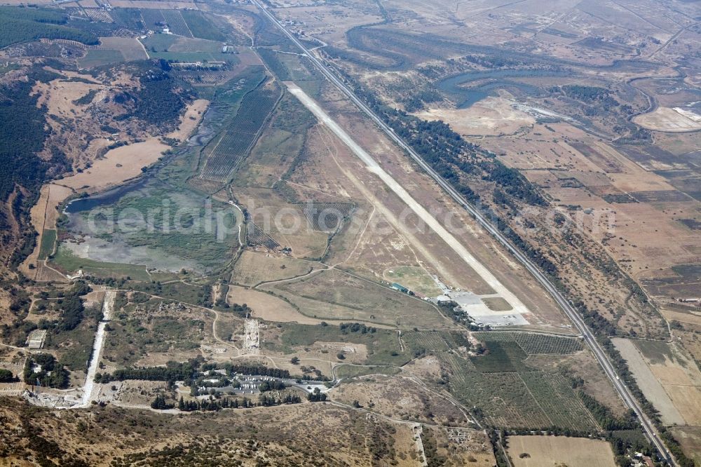 Selcuk from above - Airfield the town of Selcuk in the region of Mugla in Turkey