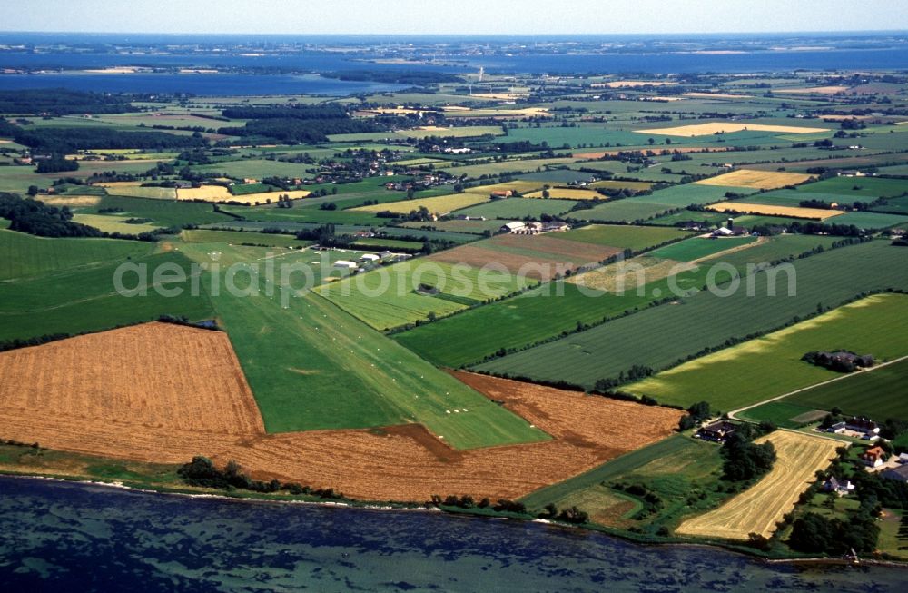 Aerial photograph Svendborg - Runway with tarmac terrain of airfield Sydfyns Flyveplads in Svendborg in Syddanmark, Denmark