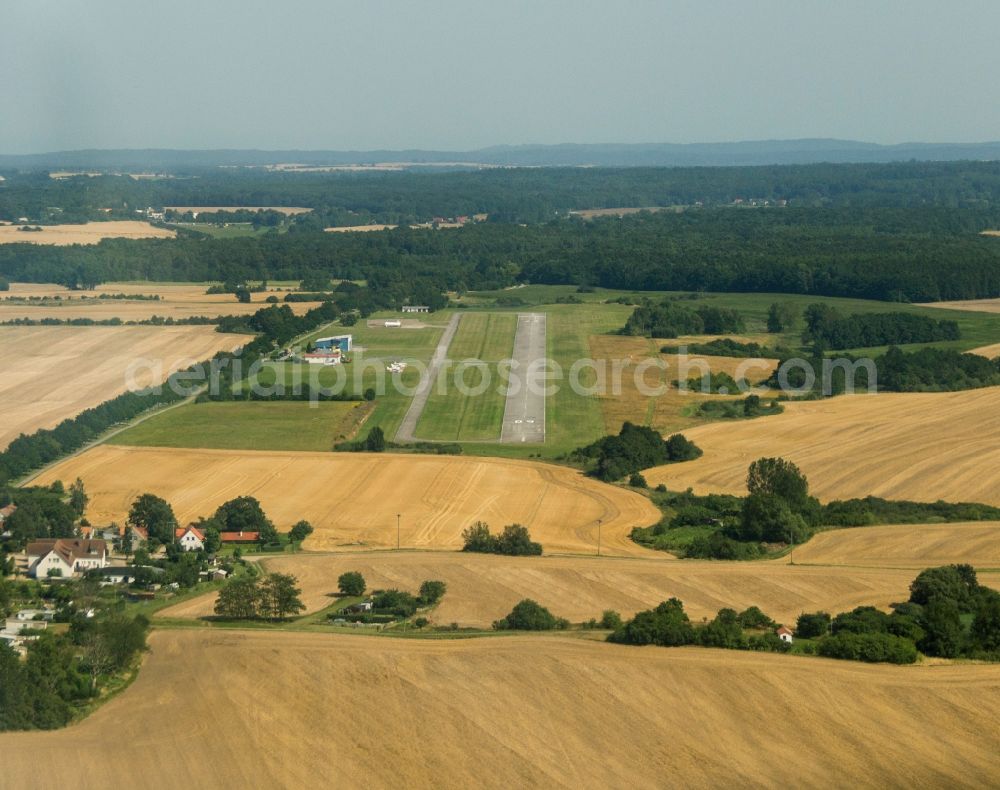 Aerial image Dreschvitz - Airport / airfield at Guettin Dreschwitz on the island of Ruegen in Mecklenburg-Western Pomerania